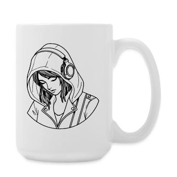 Frau Liebe Musik - Große Tasse 440 ml - Weiß - Rechts