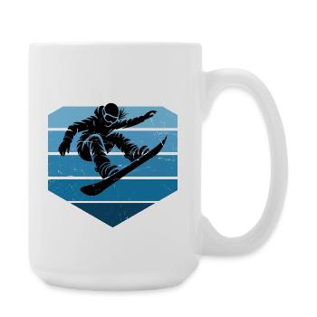 Les snowboardeurs adorent s’habiller pour les femmes - Grande tasse 440 ml - blanc - Droite