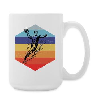 In a nutshell, men's handball - Large Mug 440 ml - white - Right