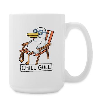 Chill Gull Lounge - Große Tasse 440 ml - Weiß - Rechts