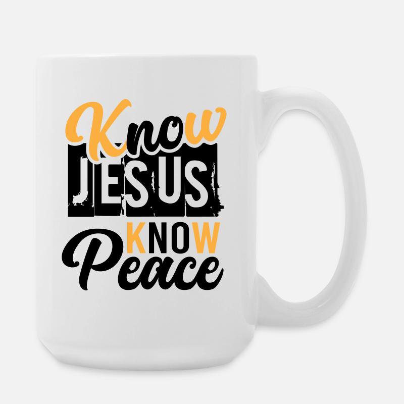 Know Jesus Know Peace – Peace in Christ - Large Mug 440 ml - white