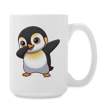 Cooler Pinguin Dab Dabbing Cartoon Lachen Freundsc - Große Tasse 440 ml - Weiß - Rechts