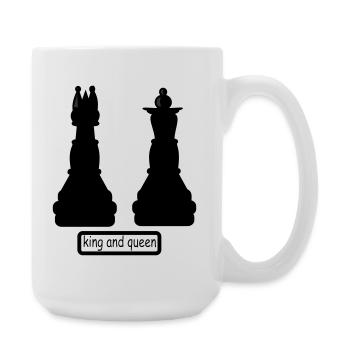 king_and_queen - Large Mug 440 ml - white - Right