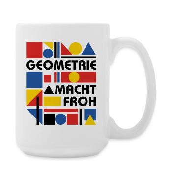 Geometry makes you happy - Large Mug 440 ml - white - Right