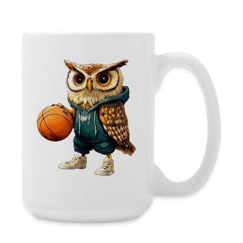 Basketball Owls - Large Mug 440 ml - white - Right
