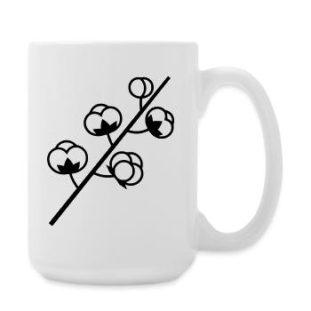 Baumwolle Zweig Pflanze - Große Tasse 440 ml - Weiß - Rechts