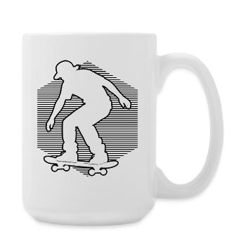 Skateboarding vibes for skaters - Large Mug 440 ml - white - Right
