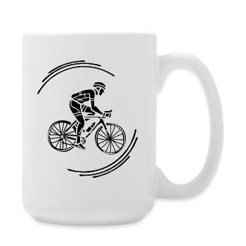 Radfahrer - Große Tasse 440 ml - Weiß - Rechts