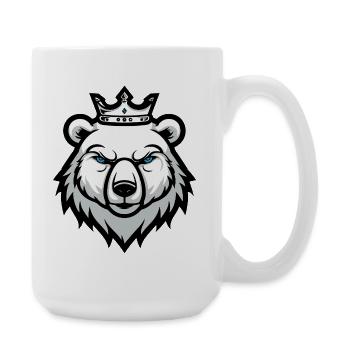 Polar Bear Portrait Animal Polar Bear Head Crown - Large Mug 440 ml - white - Right