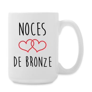 Bronze Wedding 22 Years of Love - Large Mug 440 ml - white - Right