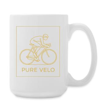 Pure Velo Gold Line Radfahrer - Große Tasse 440 ml - Weiß - Rechts