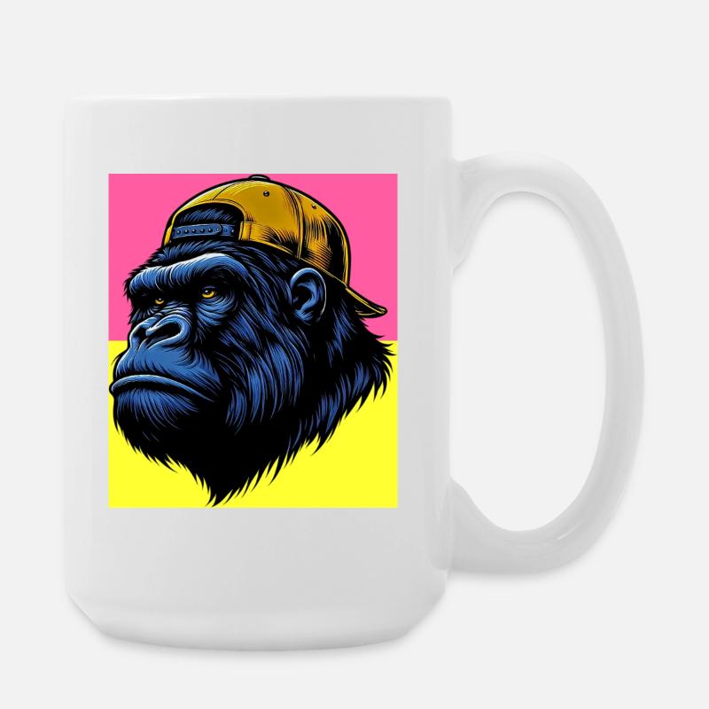 gorilla - Large Mug 440 ml - white