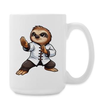 Sloth Martial Arts Kung Fu Traditional Wing Tsun - Large Mug 440 ml - white - Right