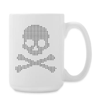 Sternenschädel und gekreuzte Knochen - Große Tasse 440 ml - Weiß - Rechts
