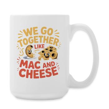 Design du couple de meilleurs amis macaronis au fromage - Grande tasse 440 ml - blanc - Droite
