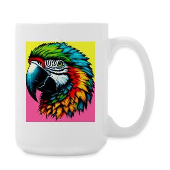 perroquet - Grande tasse 440 ml - blanc - Droite