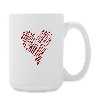 I love Poland, my heart is in Poland - Large Mug 440 ml - white - Right