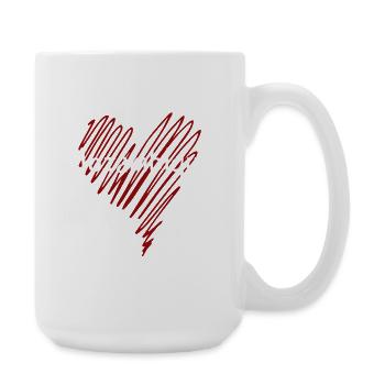 I love Mozambique, heart Mozambique - Large Mug 440 ml - white - Right