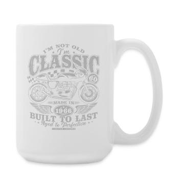 60th Birthday 60 Years Vintage Motorcycle Gift - Large Mug 440 ml - white - Right