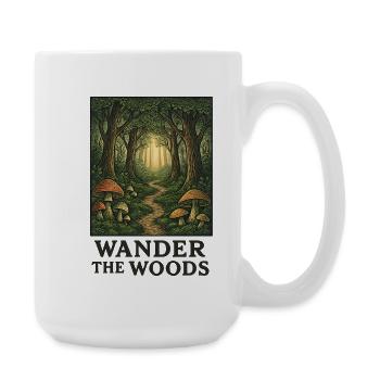 Waldpfad der Wanderer - Große Tasse 440 ml - Weiß - Rechts