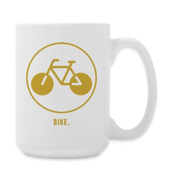 Design minimaliste de vélo de route – VÉLO. (Noble Gol - Grande tasse 440 ml - blanc - Droite