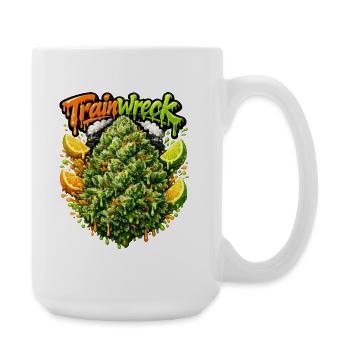 Graffiti-Graffiti zum Zugwrack - Große Tasse 440 ml - Weiß - Rechts