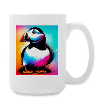 macareux - Grande tasse 440 ml - blanc - Droite