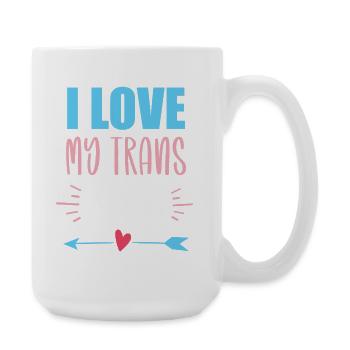 LGBT-Pride-Monat – Ich liebe meine trans Tochter - Große Tasse 440 ml - Weiß - Rechts