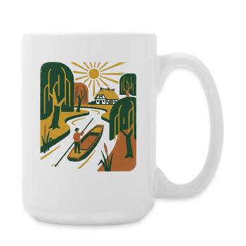 Retro Vintage Nature - Large Mug 440 ml - white - Right
