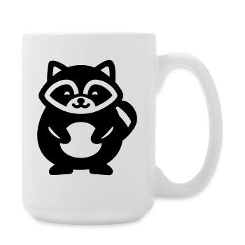 raton laveur - Grande tasse 440 ml - blanc - Droite