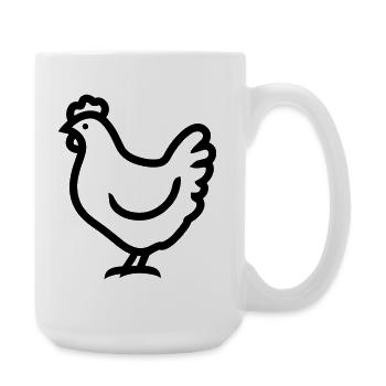 poulet - Grande tasse 440 ml - blanc - Droite