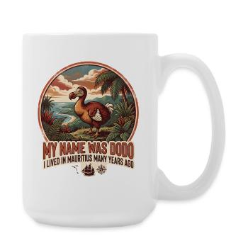 Dodo, oiseau éteint de Maurice - Grande tasse 440 ml - blanc - Droite