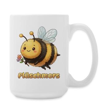 Plattdüütsch Edition: Plüschmors - Große Tasse 440 ml - Weiß - Rechts