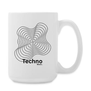 Motif de flambement des contours - Grande tasse 440 ml - blanc - Droite