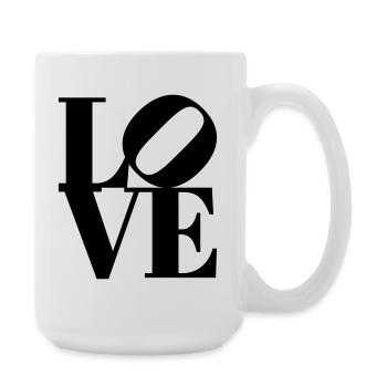 T-shirt iconique au design pop art d’amour - Grande tasse 440 ml - blanc - Droite