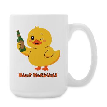 Ente Bier Natuerlich - Große Tasse 440 ml - Weiß - Rechts