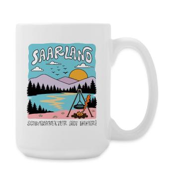 Saarland, Schwenkkultur seit immer!  - Große Tasse 440 ml - Weiß - Rechts