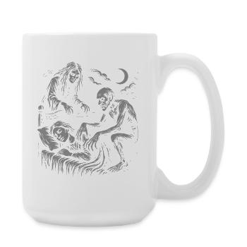 Stuten und Würger - Geisterhafte Albträume - Große Tasse 440 ml - Weiß - Rechts