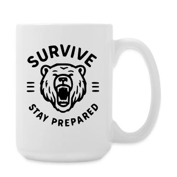 Survive - Bear - Large Mug 440 ml - white - Right