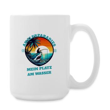 Paradis de la pêche coucher de soleil - Grande tasse 440 ml - blanc - Droite
