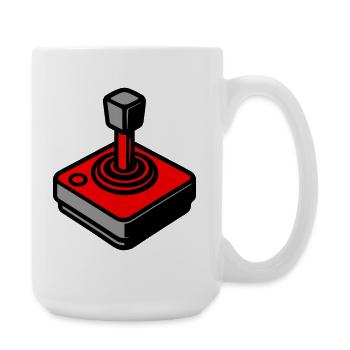 Retro Joystick Gamer - Large Mug 440 ml - white - Right