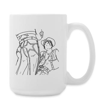 Cowboy - Große Tasse 440 ml - Weiß - Rechts