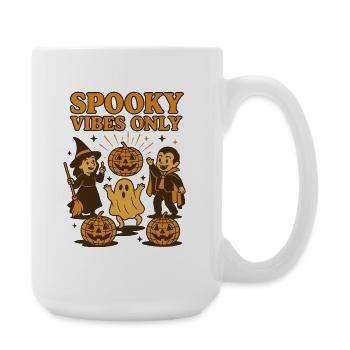 Halloween Spooky Vibes Only Pumpkin Ghost Witch - Large Mug 440 ml - white - Right