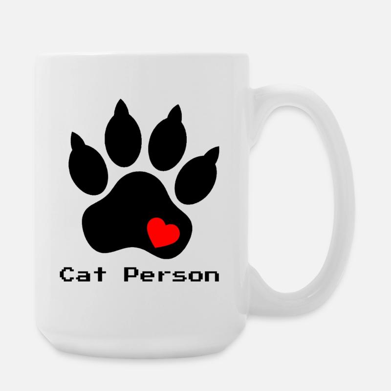 Patte de chien avec conception utilitaire de cœur - Grande tasse 440 ml - blanc