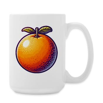 Orange éclatante cartoon - Grande tasse 440 ml - blanc - Droite
