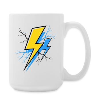 Blue Yellow Ray - Large Mug 440 ml - white - Right