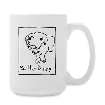 Butter Dog (Dawg) - Large Mug 440 ml - white - Right
