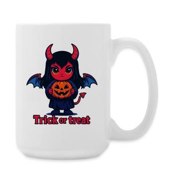 Süßes oder Saures – Süßer Teufel - Große Tasse 440 ml - Weiß - Rechts