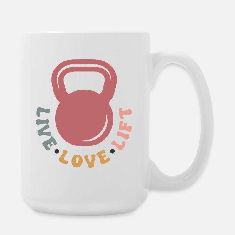 Kettlebell One Love - Large Mug 440 ml - white