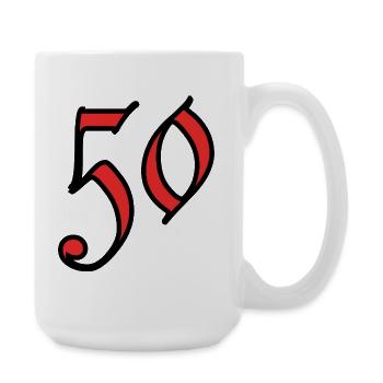 50. 50 YEARS. 50th ANNIVERSARY. 50 YEARS ANNIVERSARY. - Large Mug 440 ml - white - Right